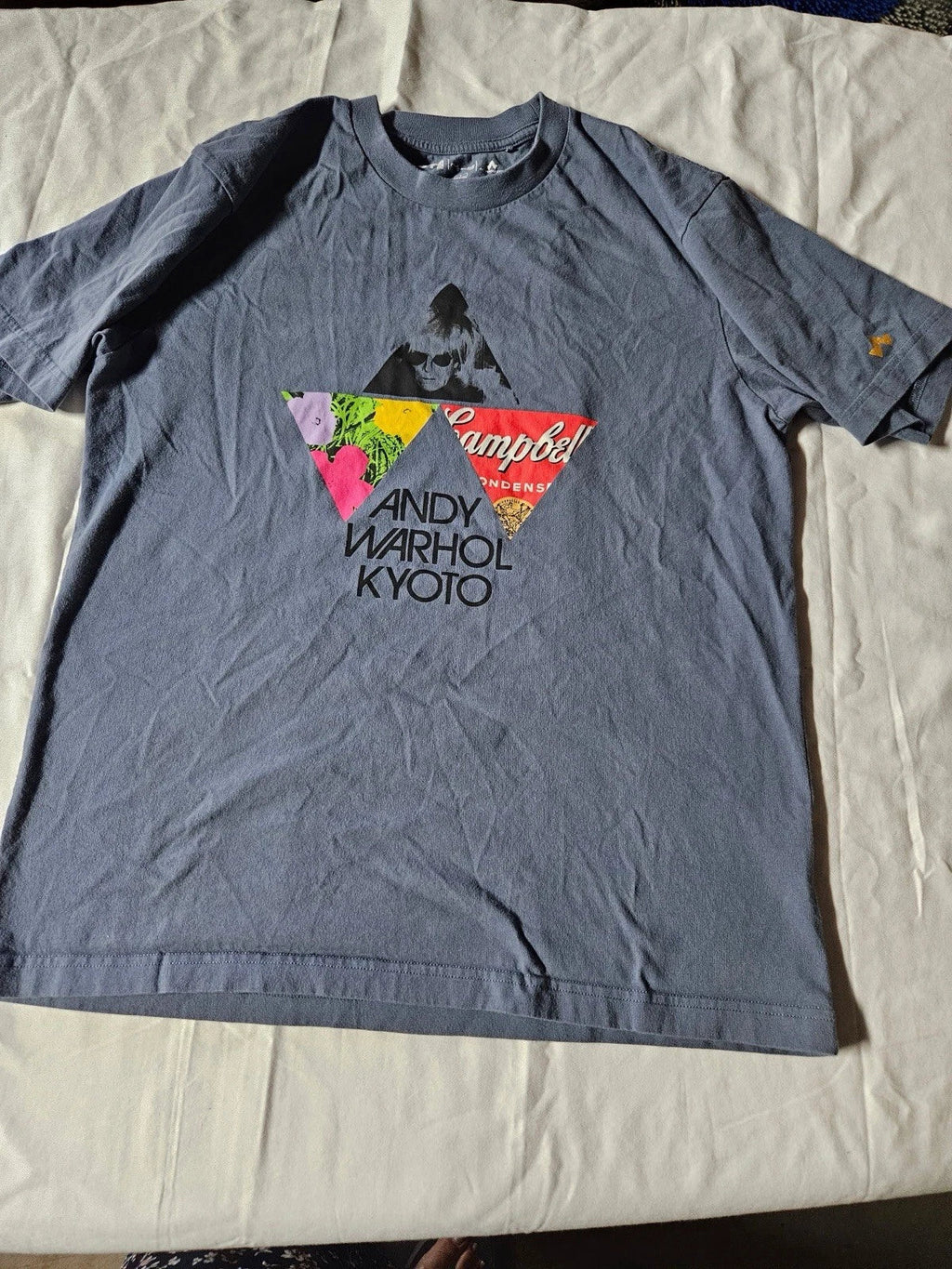 ANDY WARHOL KYOTO Campbell soup POP ART blue gray - Adult & Kids T-Shirts, Sweatshirts & Hoodies apparel design preview 1