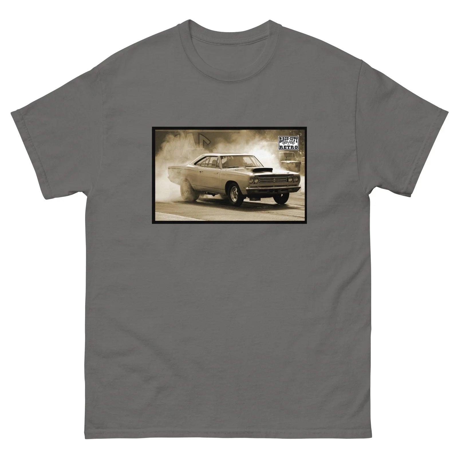 69 ROAD RUNNER BURNOUT by RACE CITY RETRO A12 - Adult & Kids T-Shirts, Sweatshirts & Hoodies apparel design preview 1