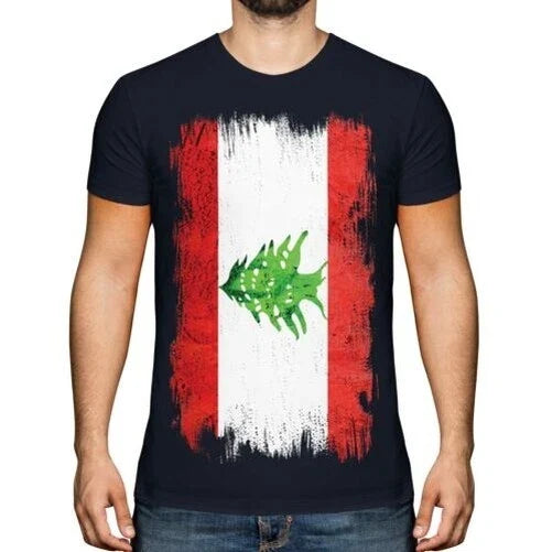 Libanon Grunge Flagge Herren Lubn N Fußball - Adult & Kids T-Shirts, Sweatshirts & Hoodies apparel design preview 1