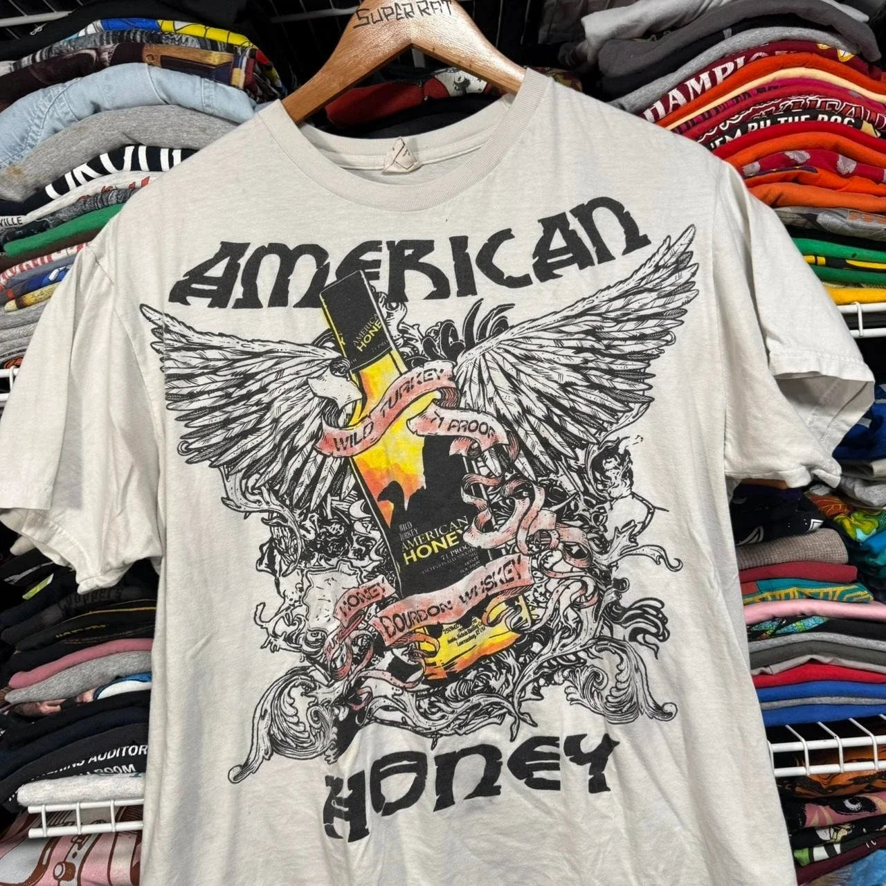 Y2K wild turkey American honey whisky graphic big - Adult & Kids T-Shirts, Sweatshirts & Hoodies apparel design preview 1
