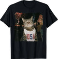 July 4th Patriotic Cat Smoking Cigarette 250 Years - Adult & Kids T-Shirts, Sweatshirts & Hoodies apparel design preview 1