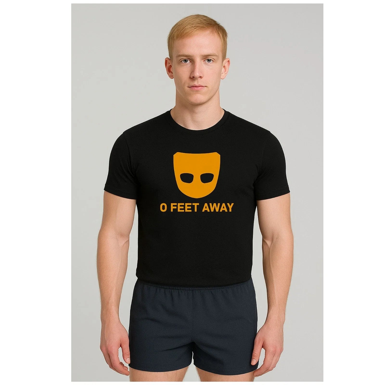 Grindr mens funny top 0 feet away pride t - Adult & Kids T-Shirts, Sweatshirts & Hoodies apparel design preview 1