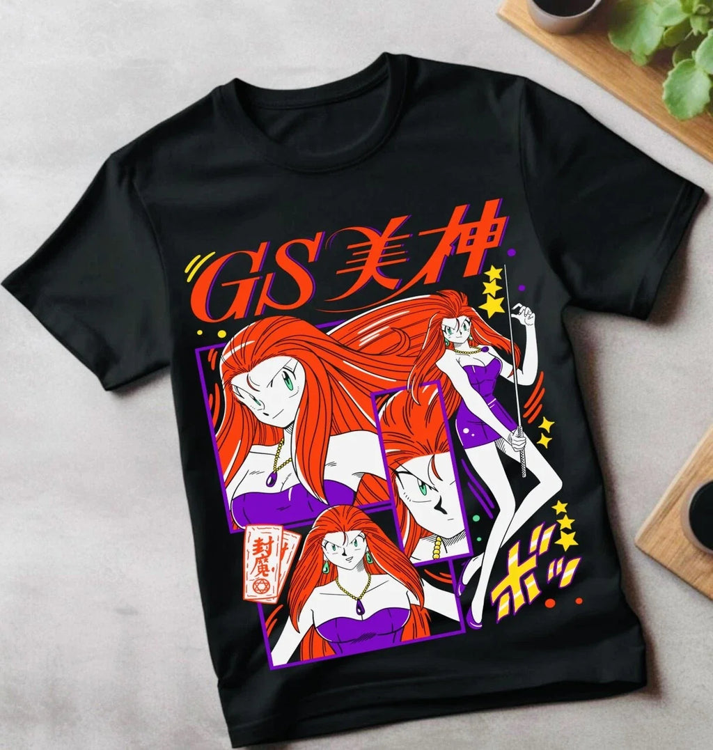 Ghost Sweeper Mikami Vintage 90s Anime Kawaii Girl - Adult & Kids T-Shirts, Sweatshirts & Hoodies apparel design preview 1