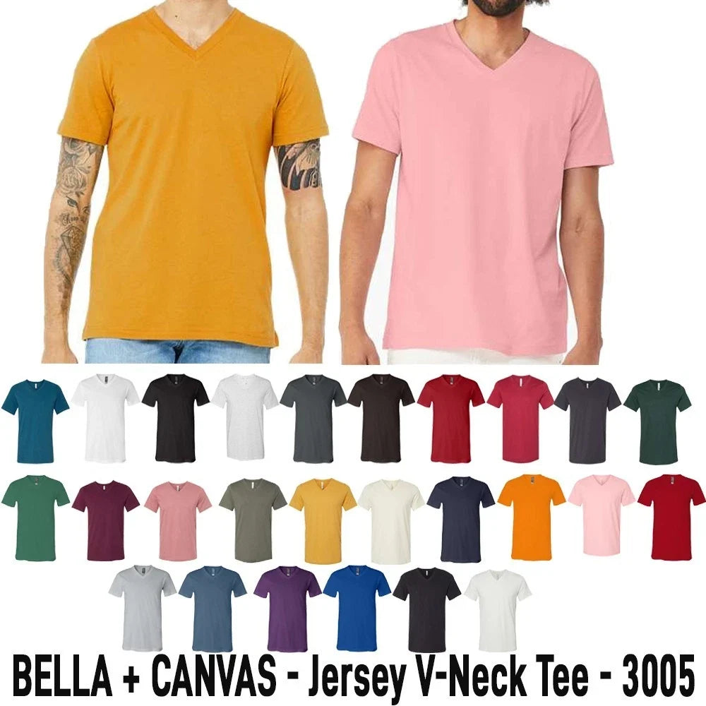 Unisex Jersey V-Neck BELLA CANVAS 3005 - Adult & Kids T-Shirts, Sweatshirts & Hoodies apparel design preview 1