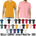 Unisex Jersey V-Neck BELLA CANVAS 3005 - Adult & Kids T-Shirts, Sweatshirts & Hoodies apparel design preview 1