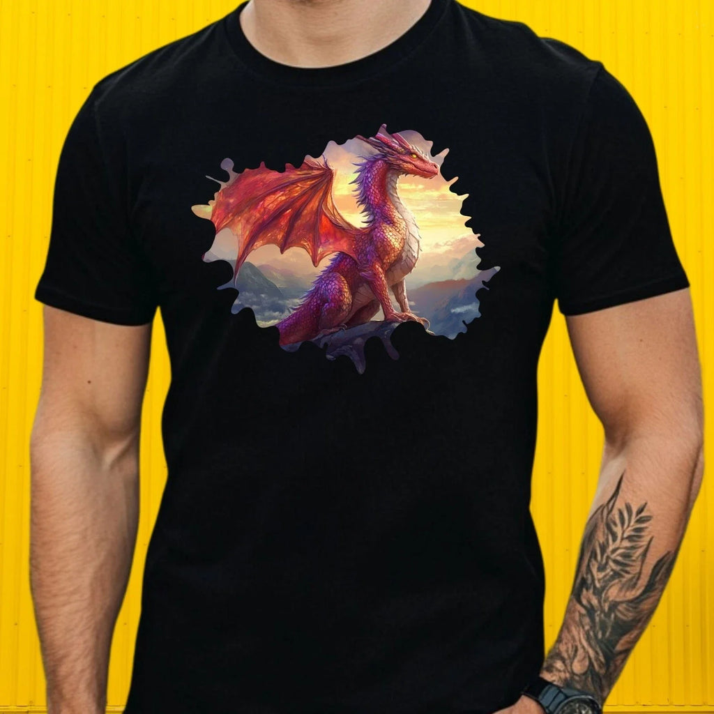 Mens Magical Dragon Theme Cotton Size XS to 5XL - Adult & Kids T-Shirts, Sweatshirts & Hoodies apparel design preview 1