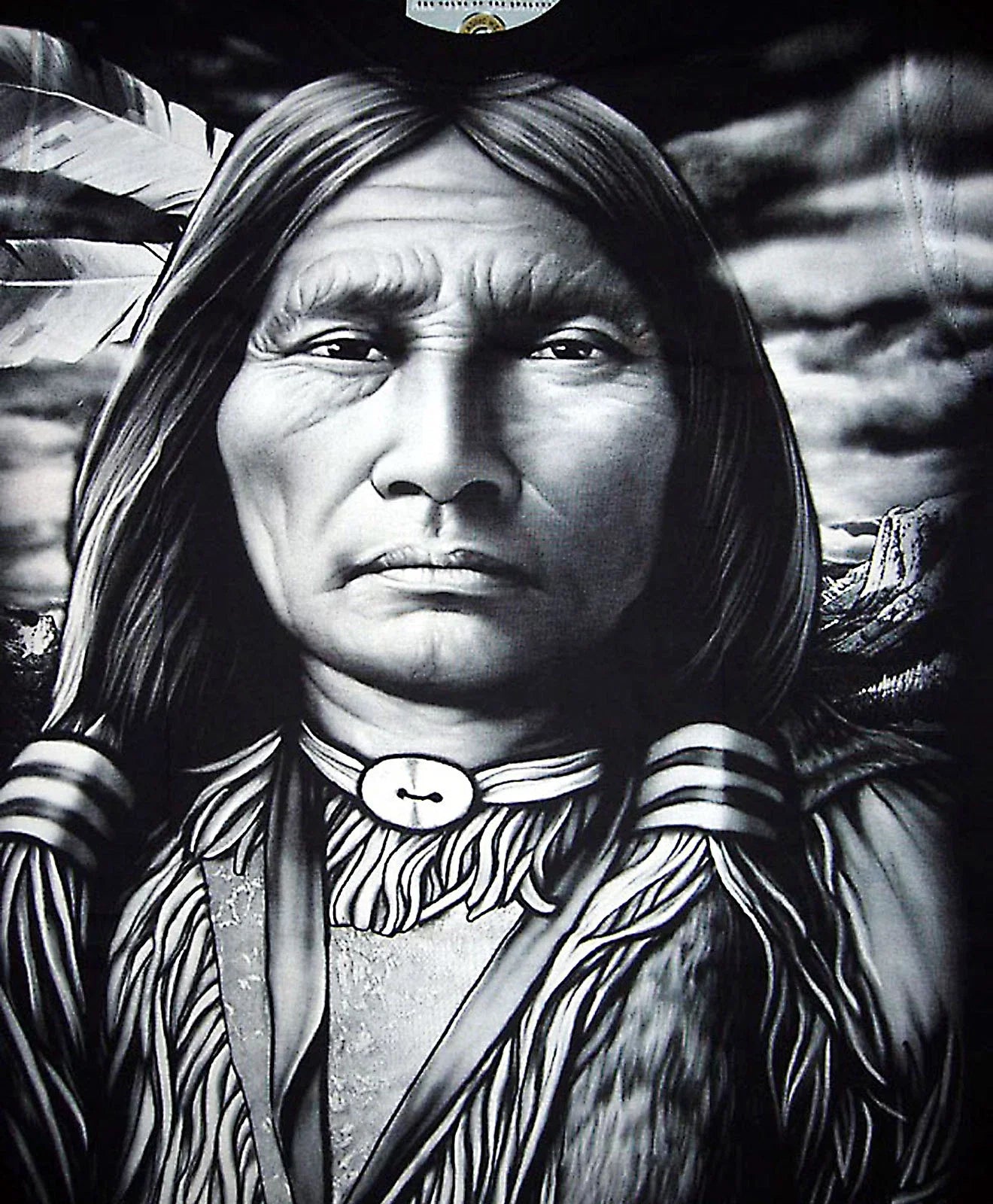 INDIAN MOTIF M L XL 2XL 3XL CHEROKEE SITTING BULL - Adult & Kids T-Shirts, Sweatshirts & Hoodies apparel design preview 1