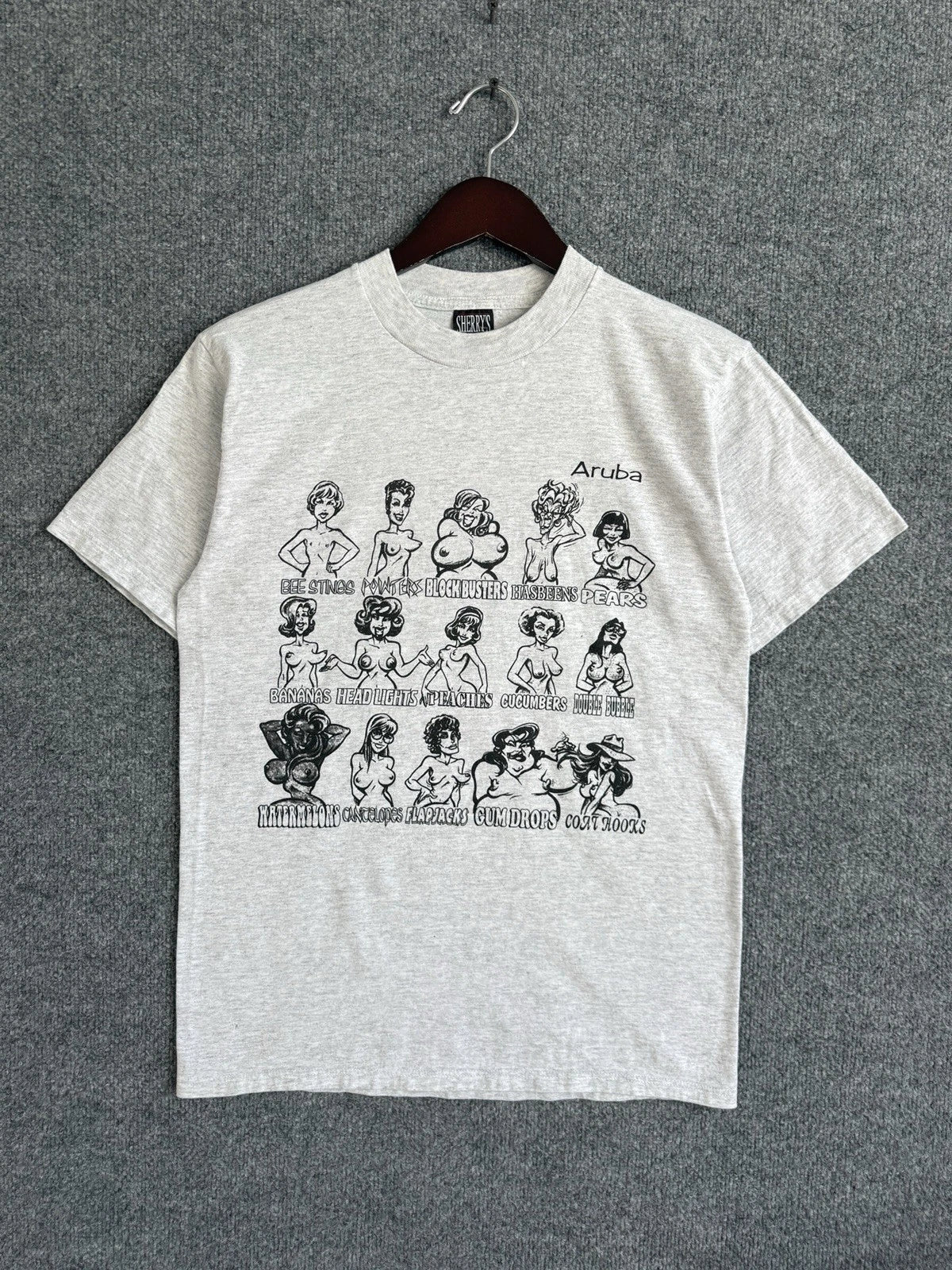 Vintage Boobs Comedy Sz M 90s Raunchy NSFW Aruba - Adult & Kids T-Shirts, Sweatshirts & Hoodies apparel design preview 1