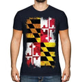 MARYLAND STATE GRUNGE FLAG MENS TOP MARYLANDER JERSEY - Adult & Kids T-Shirts, Sweatshirts & Hoodies apparel design preview 1