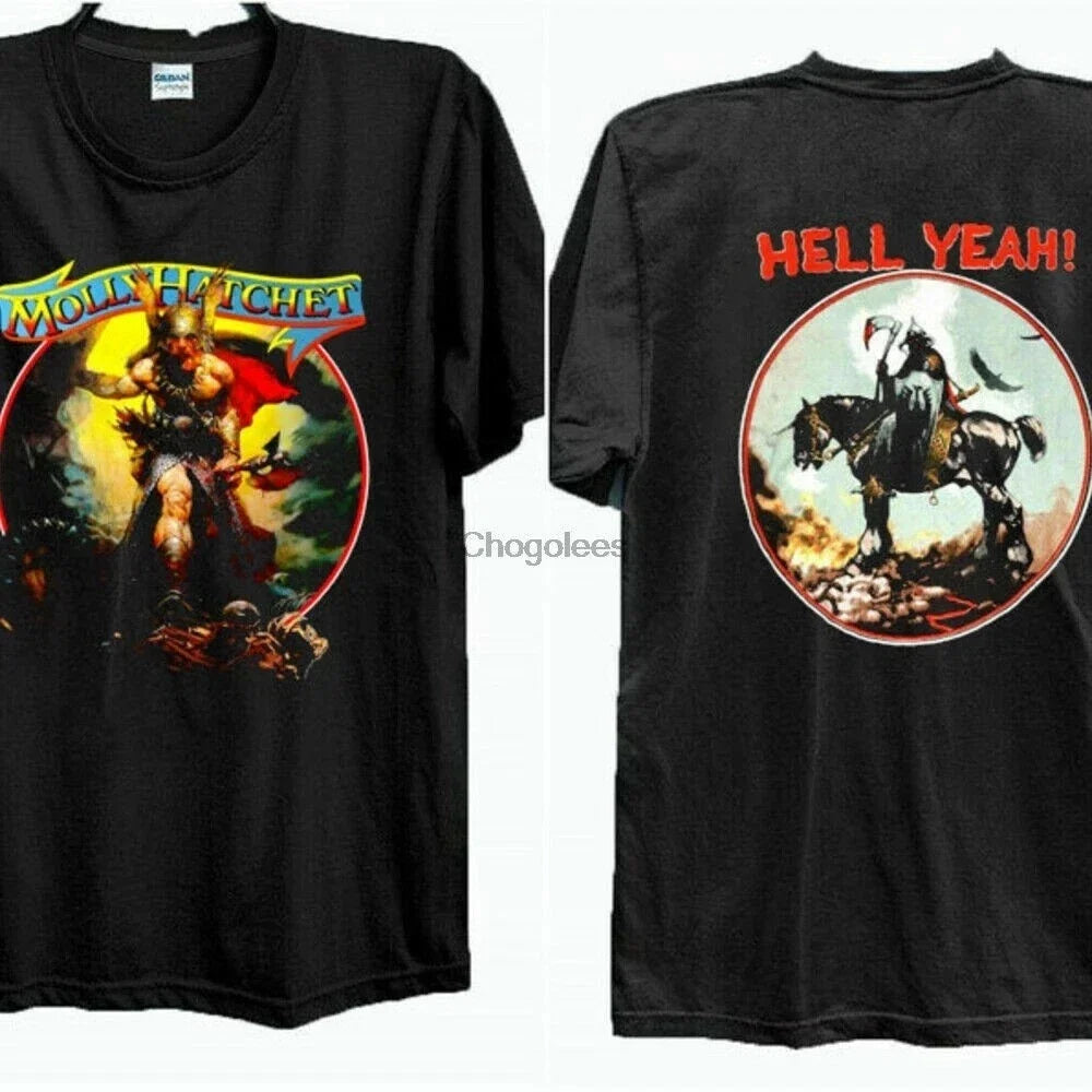 Molly Hatchet 1988 Hell Yeah Concert Tour Vtg Style - Adult & Kids T-Shirts, Sweatshirts & Hoodies apparel design preview 1