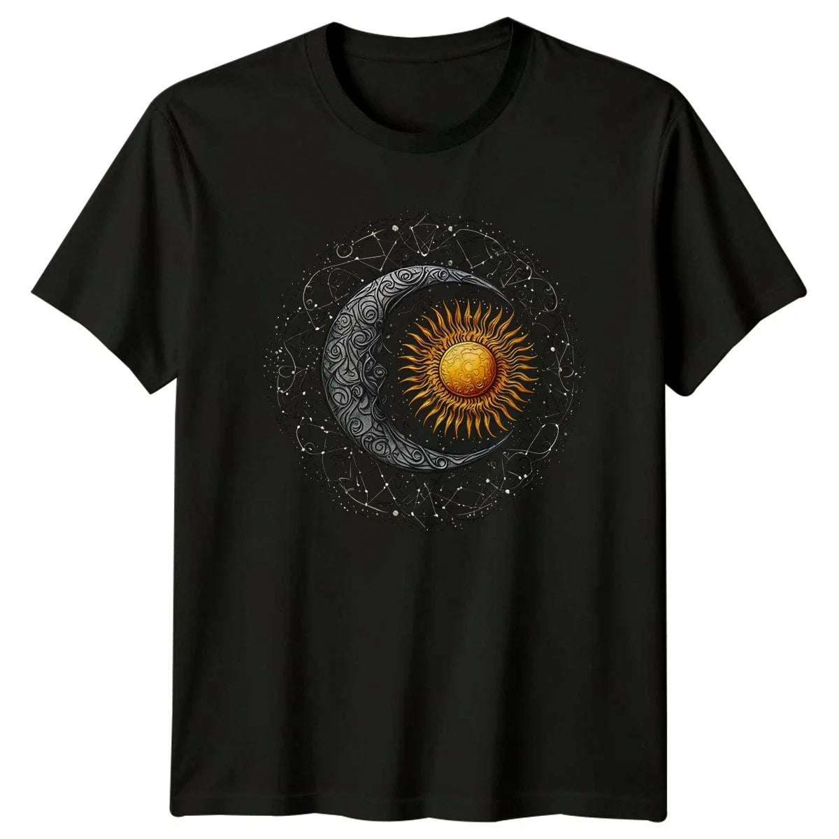Celestial Sun Moon Mystical Art Pagan Astrology - Adult & Kids T-Shirts, Sweatshirts & Hoodies apparel design preview 1