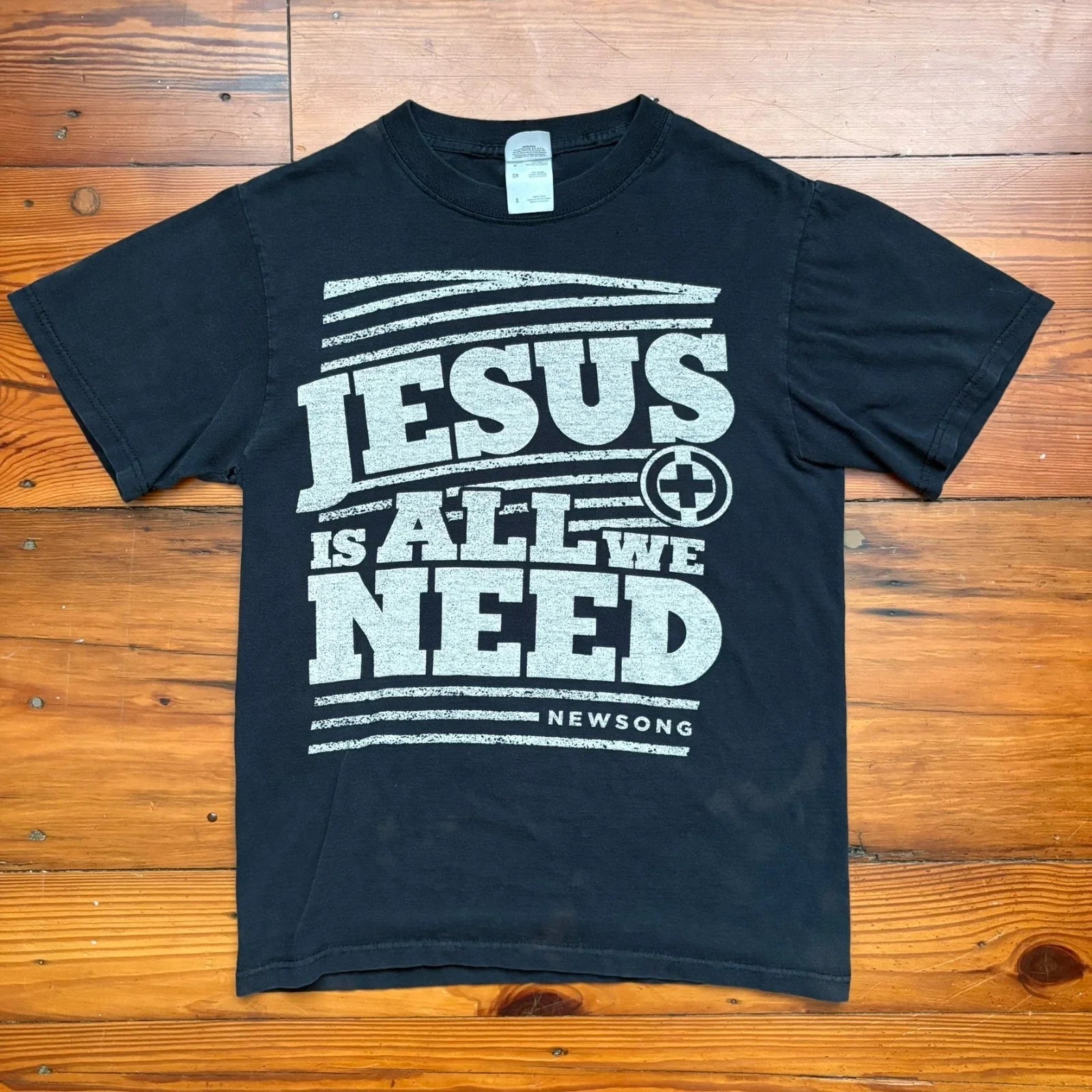 Vintage Band Christian Rock New Song Size S Y2K Jesus - Adult & Kids T-Shirts, Sweatshirts & Hoodies apparel design preview 1