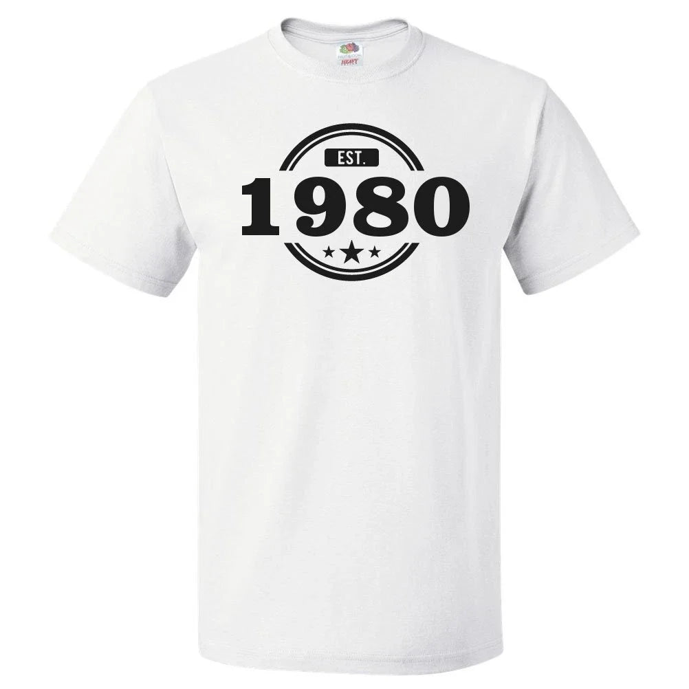 46th Birthday Gift For 46 Year Old Established 1980 - Adult & Kids T-Shirts, Sweatshirts & Hoodies apparel design preview 1