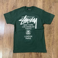 Stussy Men's Medium World Tour Short Sleeve Forest - Adult & Kids T-Shirts, Sweatshirts & Hoodies apparel design preview 1