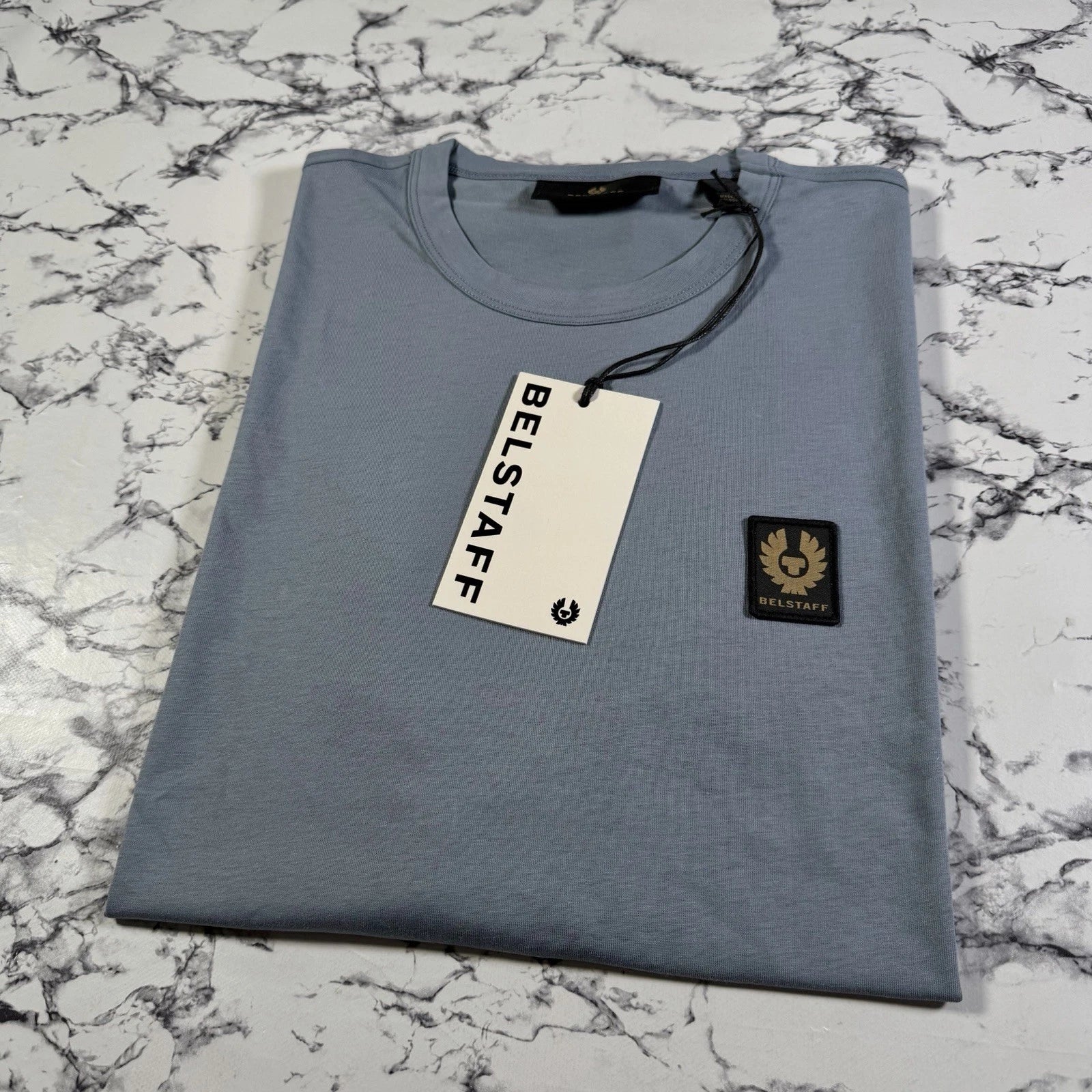 BELSTAFF Mens Blue Flint Phoenix Logo SIZE LARGE BNWT - Adult & Kids T-Shirts, Sweatshirts & Hoodies apparel design preview 1