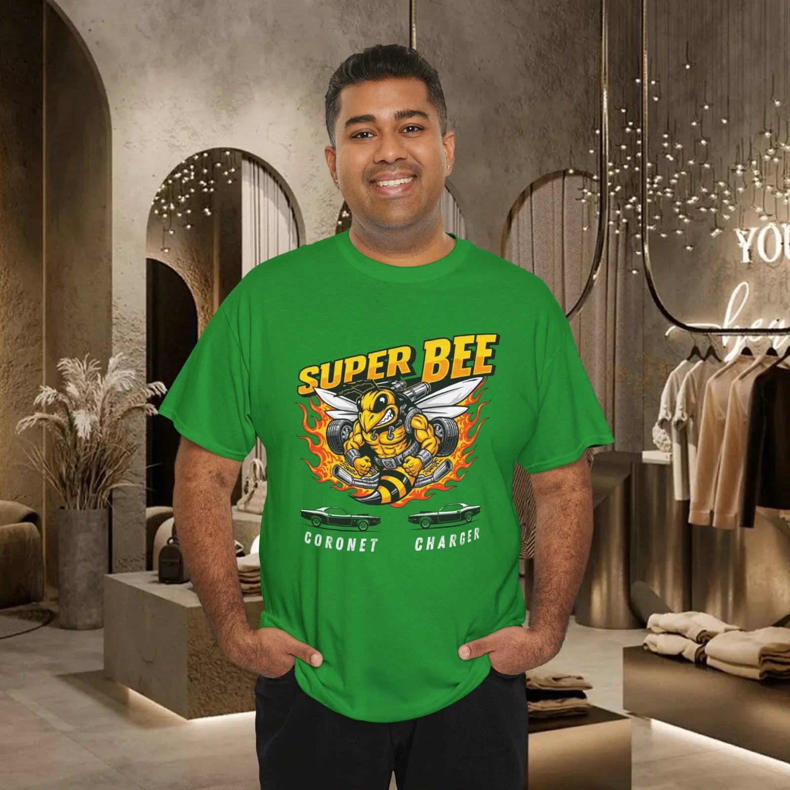 Mopar Super Bee Classic Muscle Car Cotton - Adult & Kids T-Shirts, Sweatshirts & Hoodies apparel design preview 1