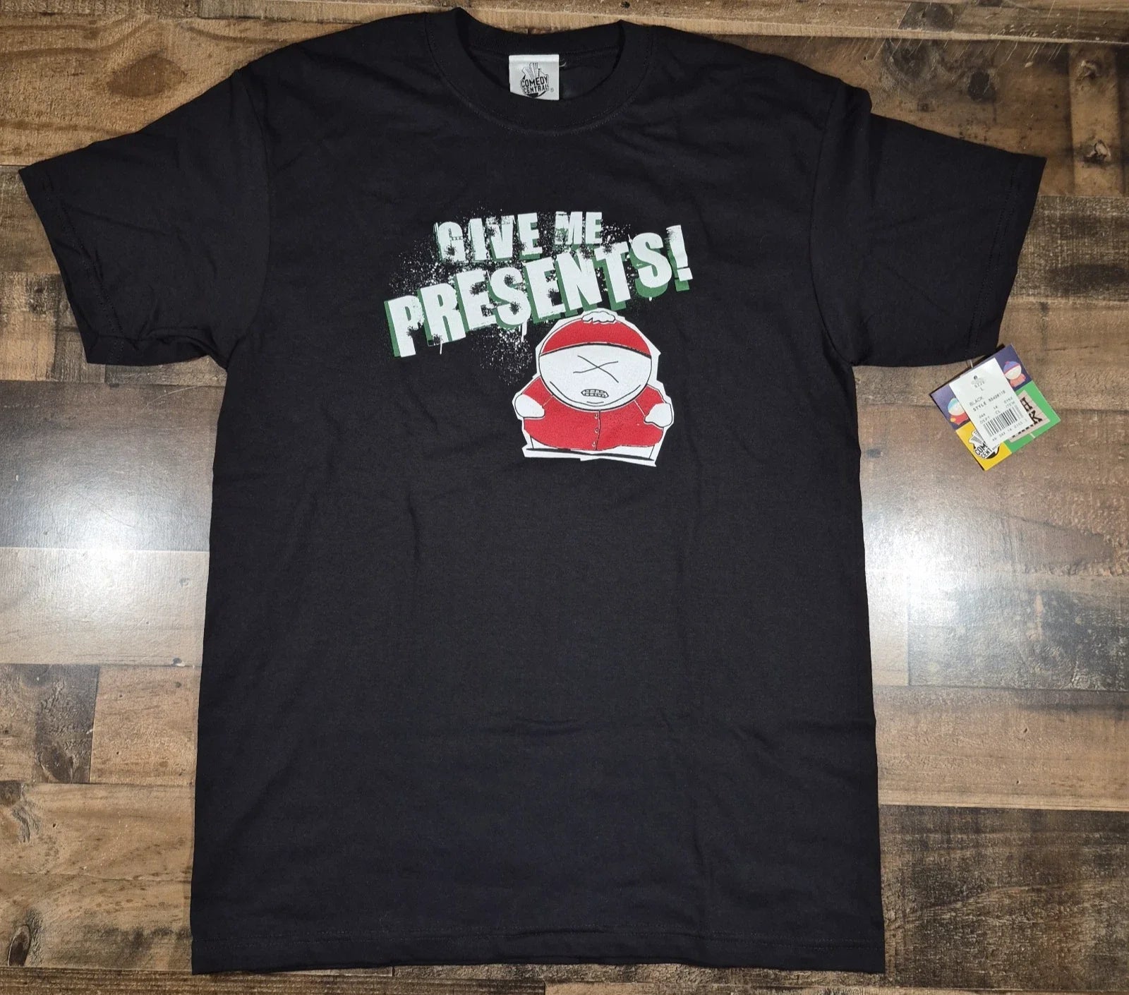 Vintage South Park Large Black Cartman Give Me - Adult & Kids T-Shirts, Sweatshirts & Hoodies apparel design preview 1