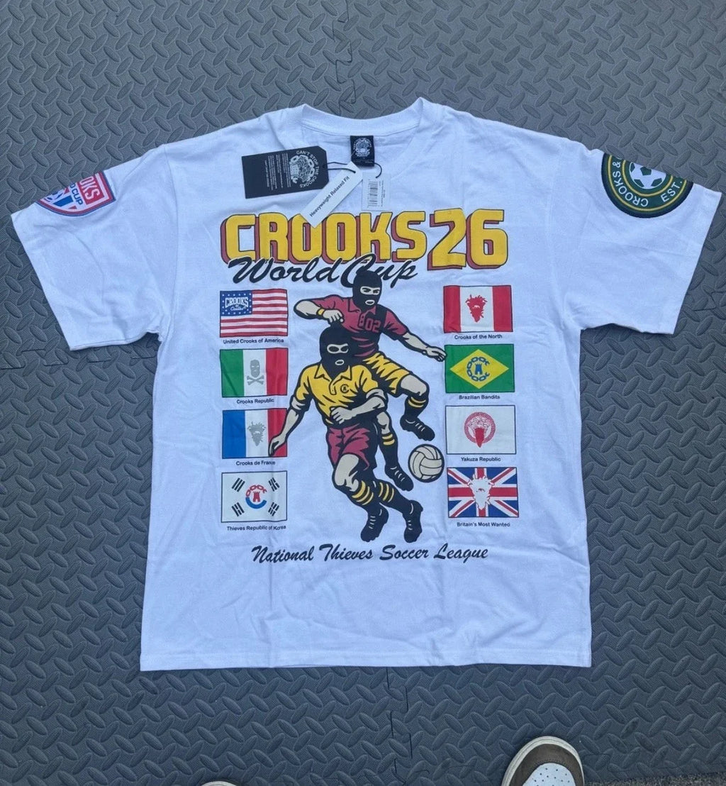 Crooks Castles Men's 26 World Cup Soccer League - Adult & Kids T-Shirts, Sweatshirts & Hoodies apparel design preview 1