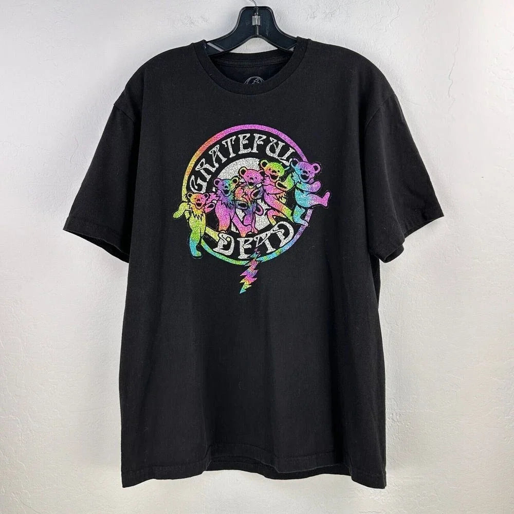 Grateful Dead Mens L Black Dancing Bear Band Head - Adult & Kids T-Shirts, Sweatshirts & Hoodies apparel design preview 1