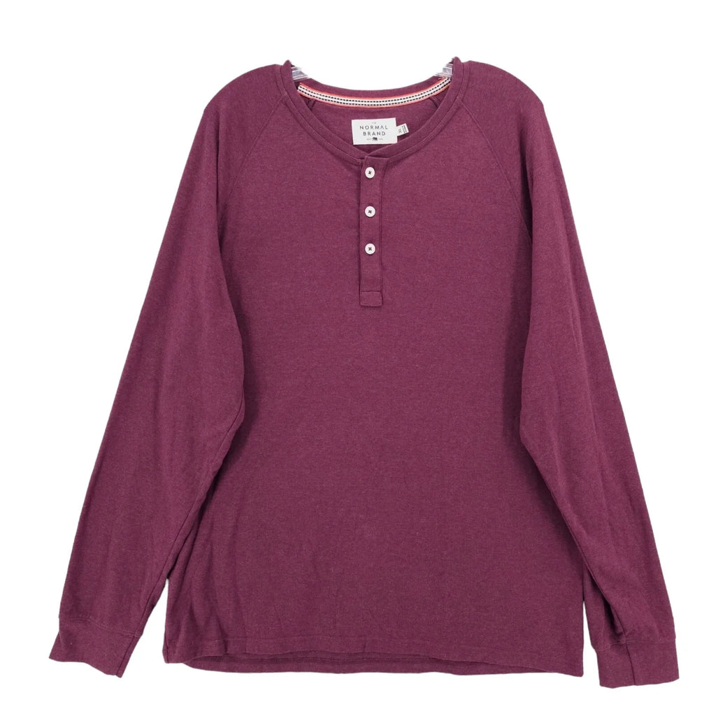 The Normal Brand Henley Maroon Red Size XL - Adult & Kids T-Shirts, Sweatshirts & Hoodies apparel design preview 1