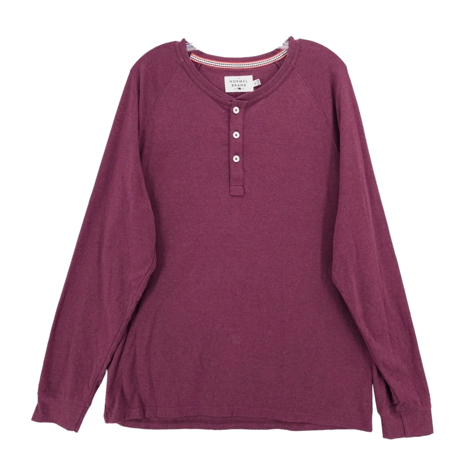 The Normal Brand Henley Maroon Red Size XL - Adult & Kids T-Shirts, Sweatshirts & Hoodies apparel design preview 1