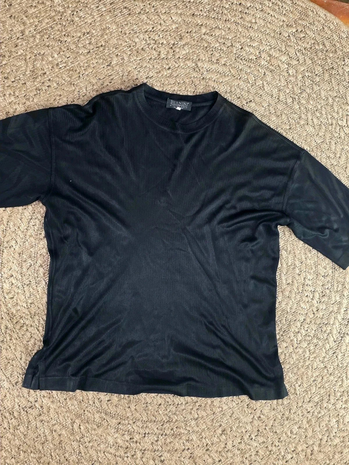 Bernini Beverly Hills Black Textured Knit Men's M - Adult & Kids T-Shirts, Sweatshirts & Hoodies apparel design preview 1
