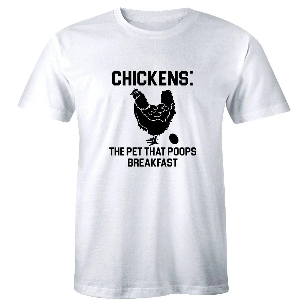Chickens The Pet That Poops Breakfast Men's Funny - Adult & Kids T-Shirts, Sweatshirts & Hoodies apparel design preview 1