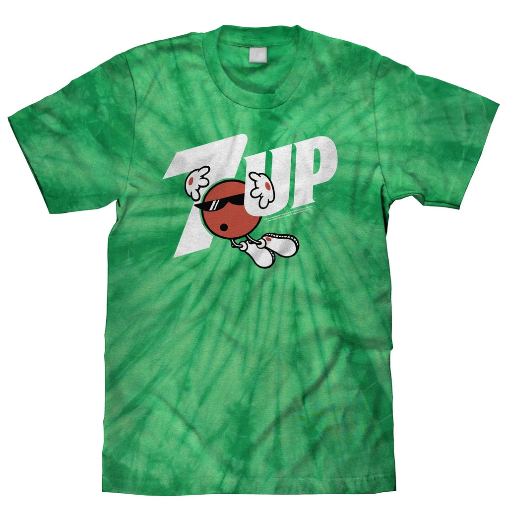 7UP Soda Mens Kelly Green Tie Dye - Adult & Kids T-Shirts, Sweatshirts & Hoodies apparel design preview 1