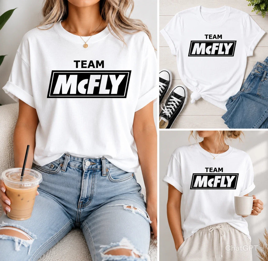Team Mcfly 2026 Tour Music Concert Fan Top UK - Adult & Kids T-Shirts, Sweatshirts & Hoodies apparel design preview 1