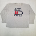 Super Daddy Men's Gray Crew Neck Graphic Size Large - Adult & Kids T-Shirts, Sweatshirts & Hoodies apparel design preview 1