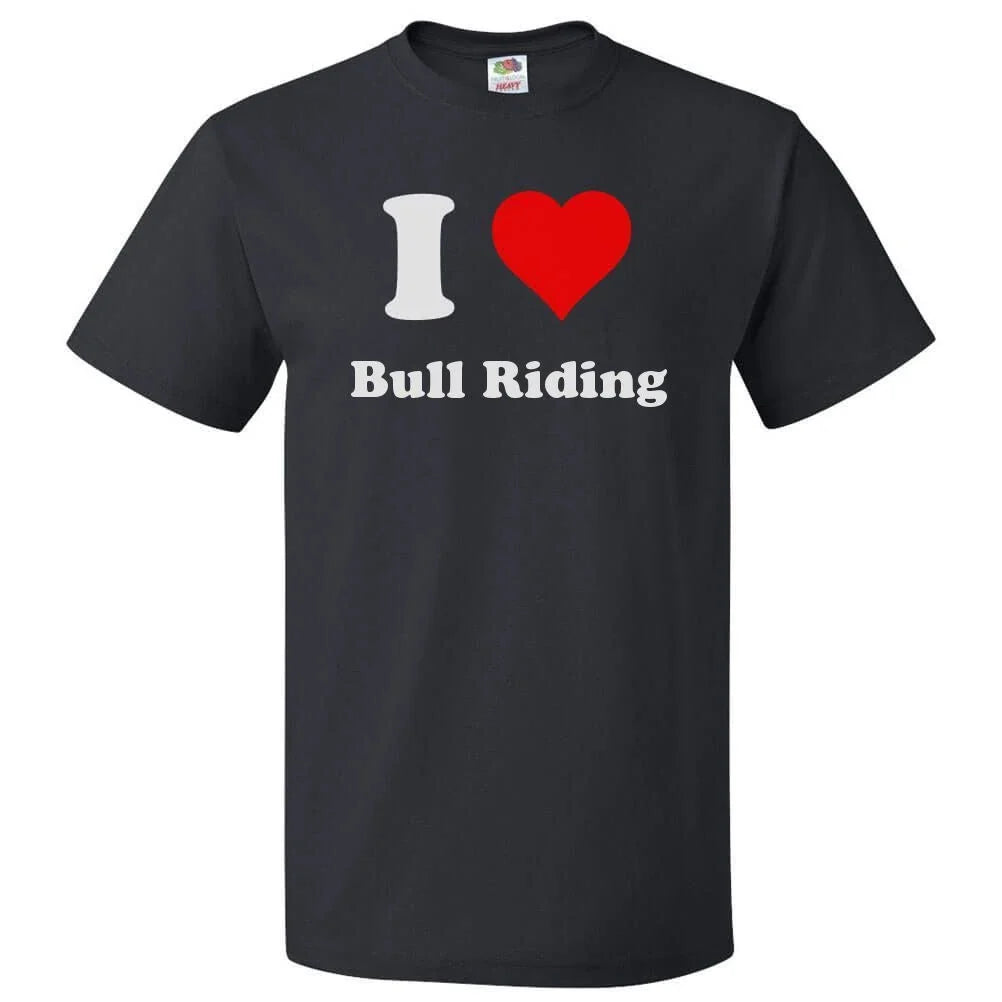 I Love Bull riding Heart - Adult & Kids T-Shirts, Sweatshirts & Hoodies apparel design preview 1