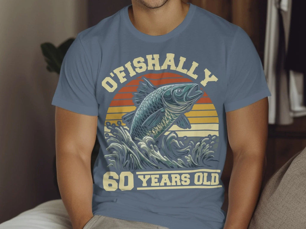 Personalised Ofishally Birthday Any Age Year Fishing - Adult & Kids T-Shirts, Sweatshirts & Hoodies apparel design preview 1