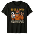 Just A Dad Who Always Mens Bigfoot Father Fathers Day - Adult & Kids T-Shirts, Sweatshirts & Hoodies apparel design preview 1