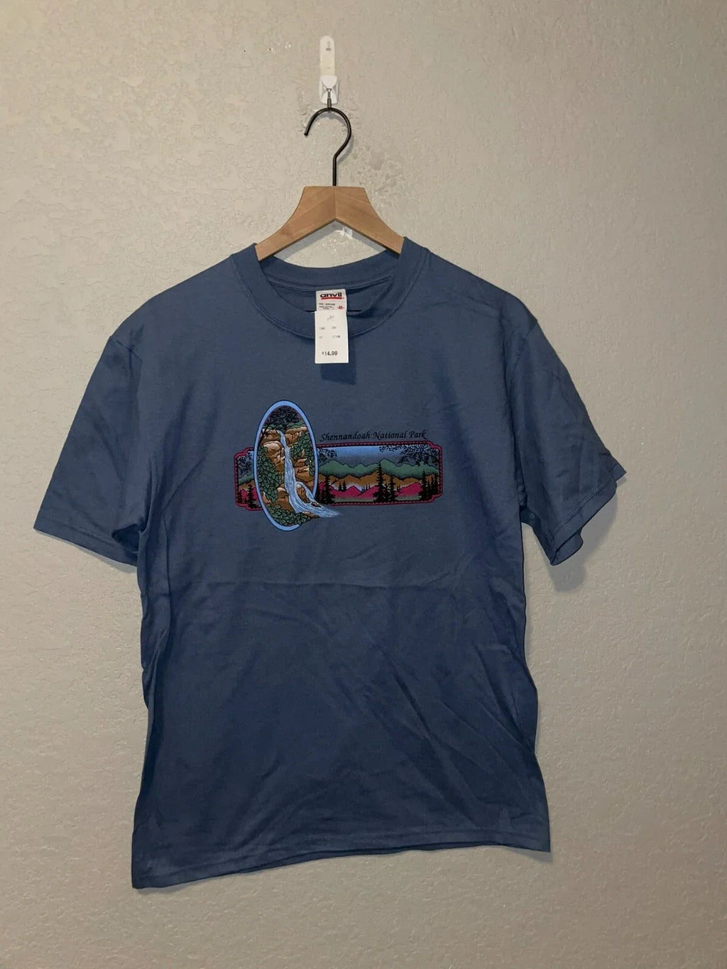 90s Vintage Shenandoah National Park Mountain Blue - Adult & Kids T-Shirts, Sweatshirts & Hoodies apparel design preview 1