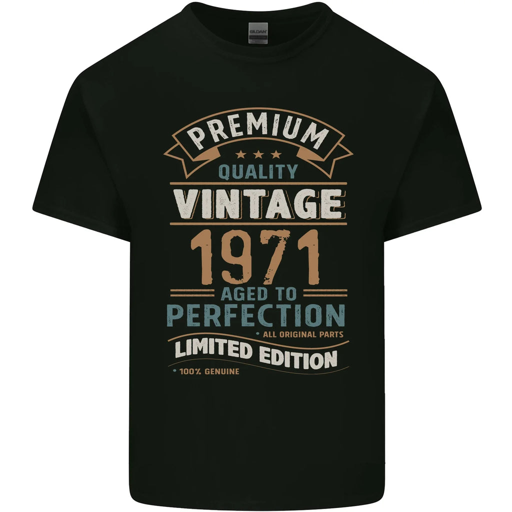 Premium Vintage 55th Birthday 1971 Mens Light Cotton - Adult & Kids T-Shirts, Sweatshirts & Hoodies apparel design preview 1