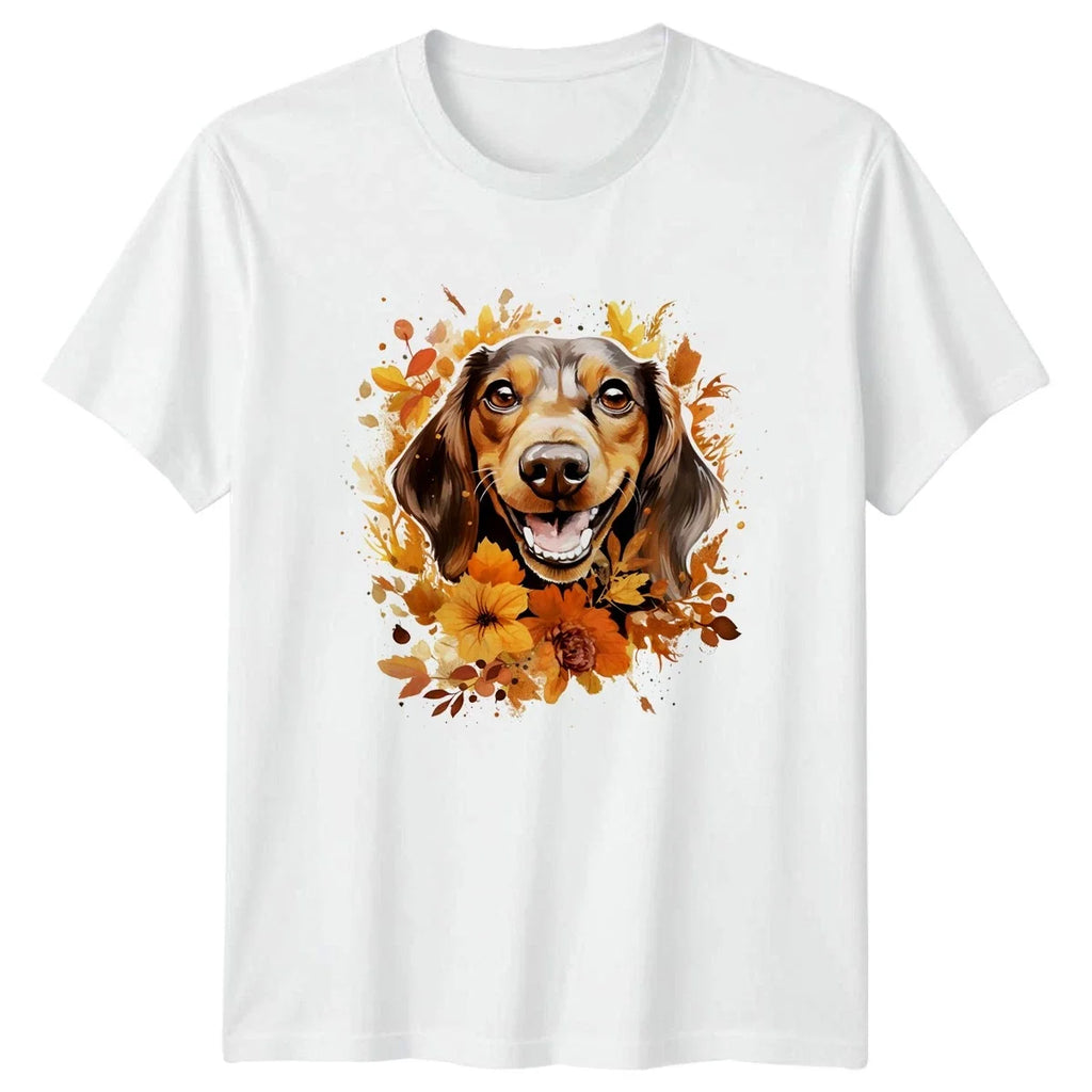 Cute Fall Dachshund Watercolor Womens Birthday Gift - Adult & Kids T-Shirts, Sweatshirts & Hoodies apparel design preview 1