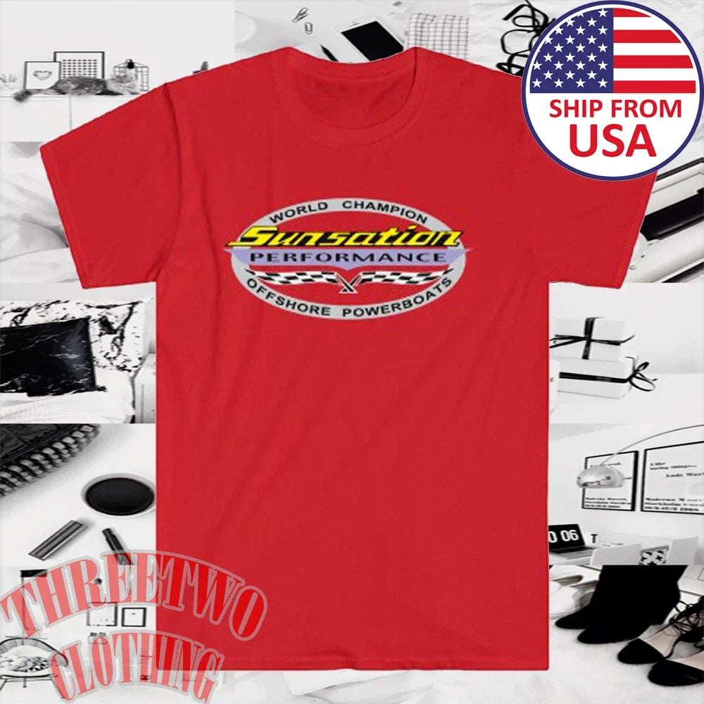 Sunsation Performance Powerboats Men's Red Size S to - Adult & Kids T-Shirts, Sweatshirts & Hoodies apparel design preview 1