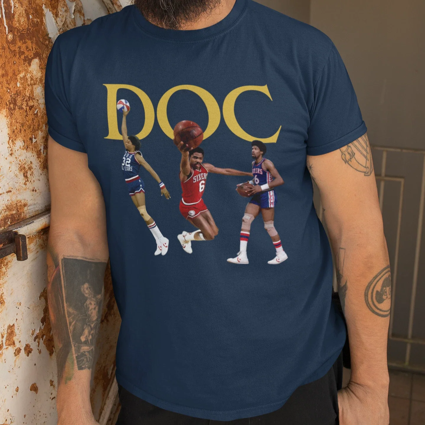 Premium 'DOC' Julius Erving, Dr. J Basketball Tribute - Adult & Kids T-Shirts, Sweatshirts & Hoodies apparel design preview 1