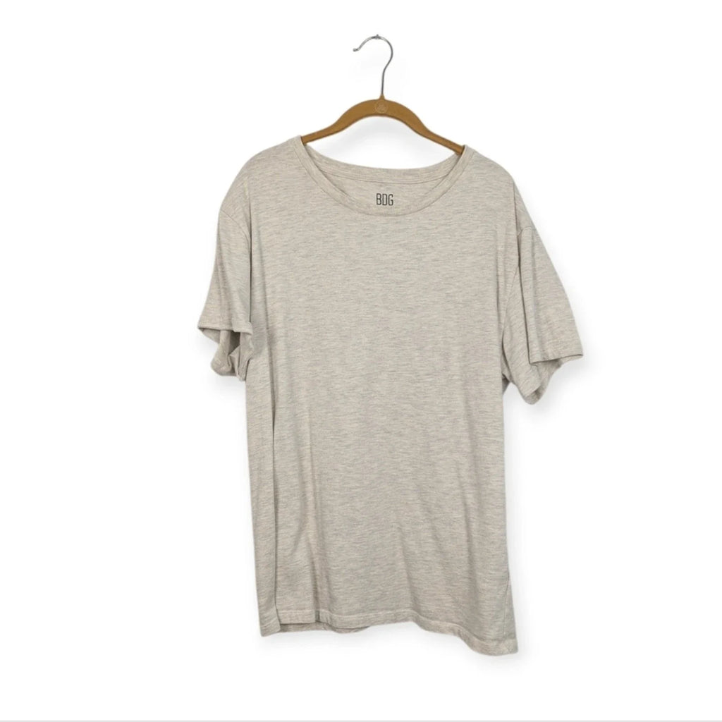BDG Crewneck S Heather Oatmeal Cotton Blend Basic - Adult & Kids T-Shirts, Sweatshirts & Hoodies apparel design preview 1