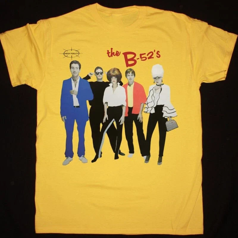 The B-52's band Men Yellow All Sizes S-5XL 2F594 - Adult & Kids T-Shirts, Sweatshirts & Hoodies apparel design preview 1