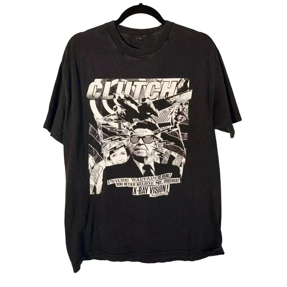 Vintage Band Clutch Short Sleeve Cotton Black QO9623 - Adult & Kids T-Shirts, Sweatshirts & Hoodies apparel design preview 1