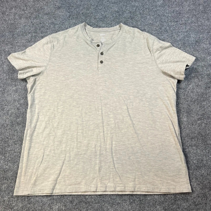 Sonoma Mens XXL Henley Gray Soft Knit Minimalist - Adult & Kids T-Shirts, Sweatshirts & Hoodies apparel design preview 1