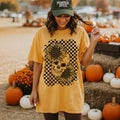 Sunflower Skull Retro Checkerboard Graphic Comfort - Adult & Kids T-Shirts, Sweatshirts & Hoodies apparel design preview 1