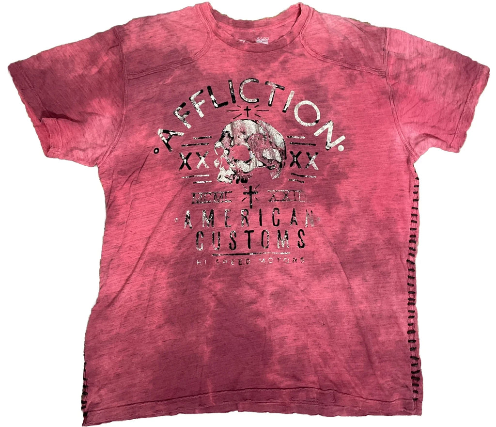 Vintage Y2K Affliction Mens Single Skull/Cross 3XL - Adult & Kids T-Shirts, Sweatshirts & Hoodies apparel design preview 1