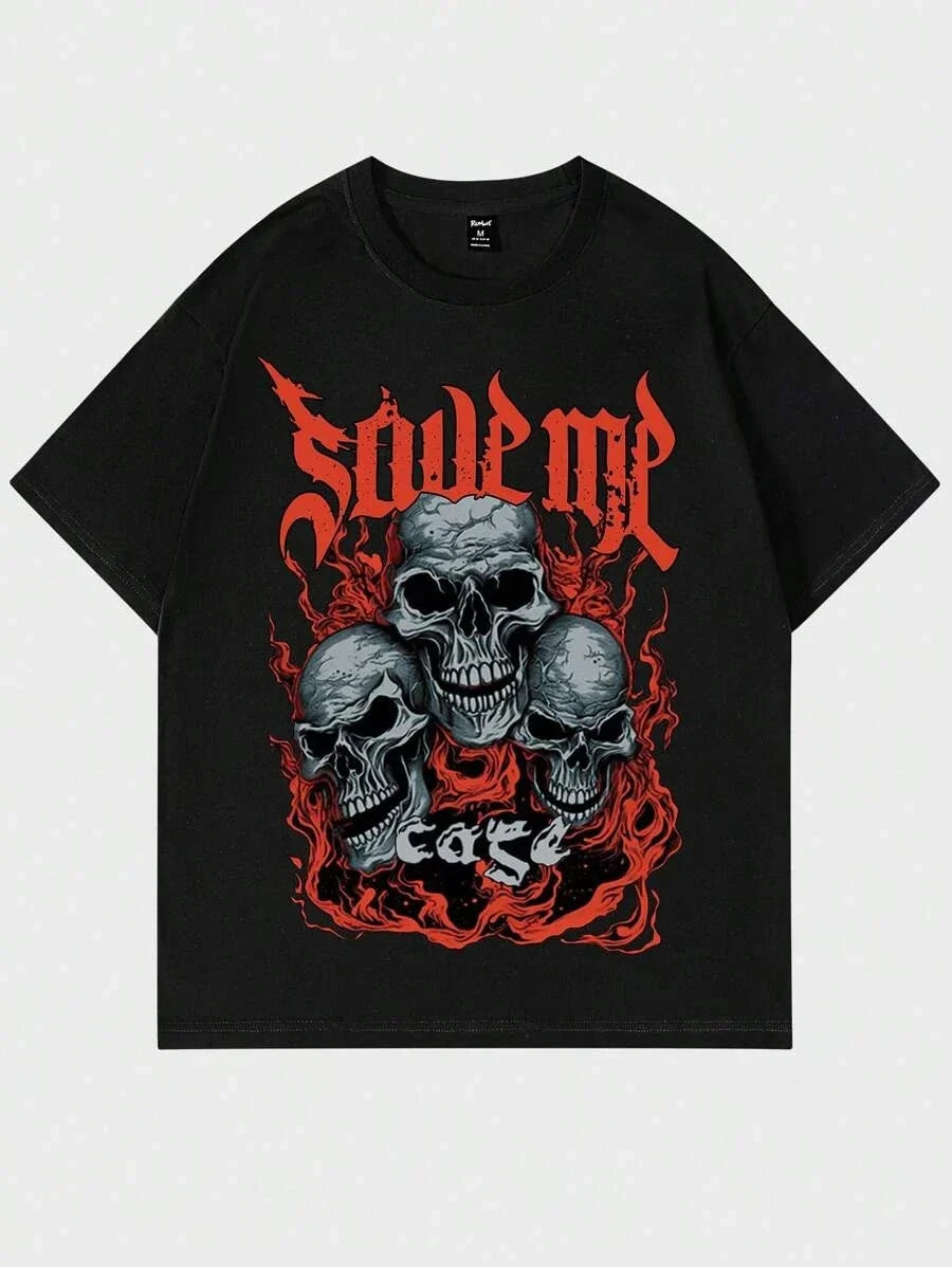 Goth Guys Skull Letter Graphic Dark Aesthetic Edgy - Adult & Kids T-Shirts, Sweatshirts & Hoodies apparel design preview 1