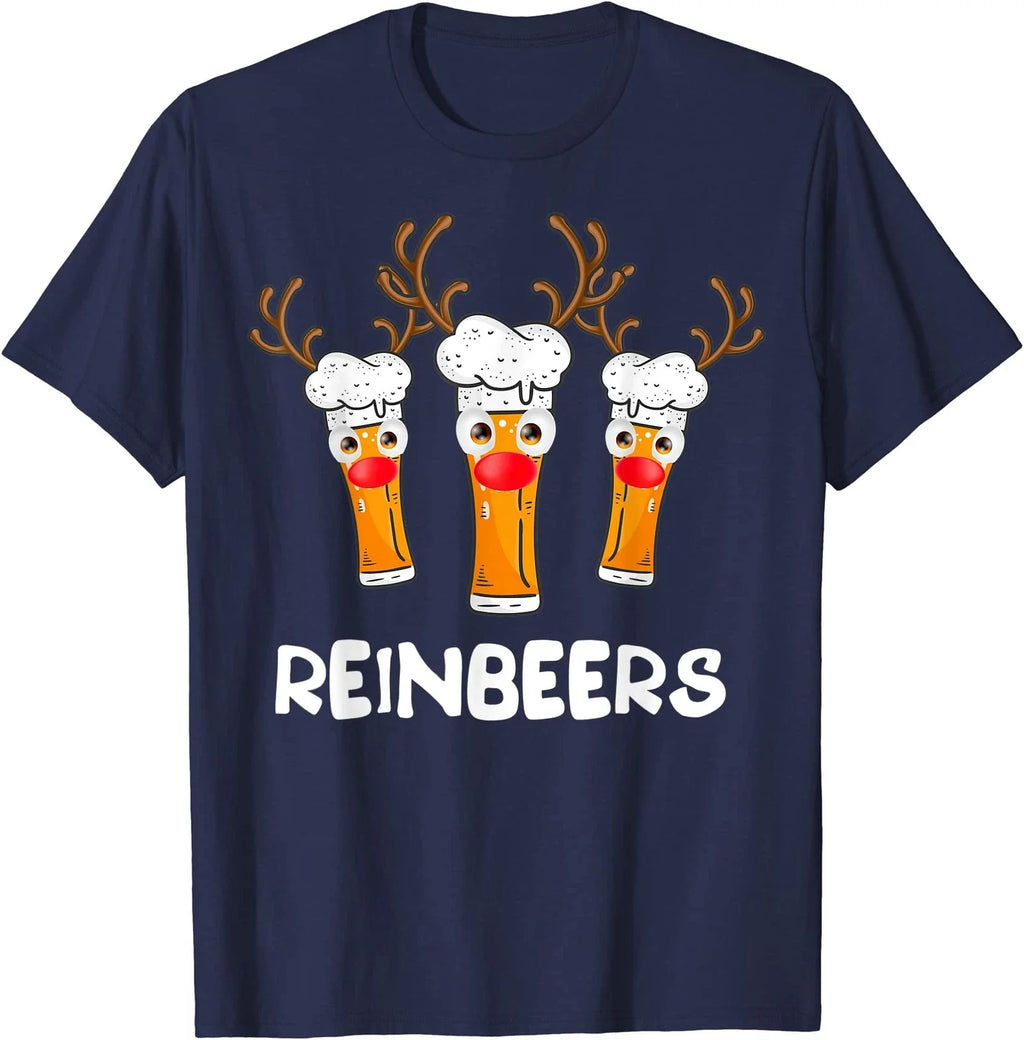 Funny Reindeer Beer Christmas Drinking Xmas - Adult & Kids T-Shirts, Sweatshirts & Hoodies apparel design preview 1