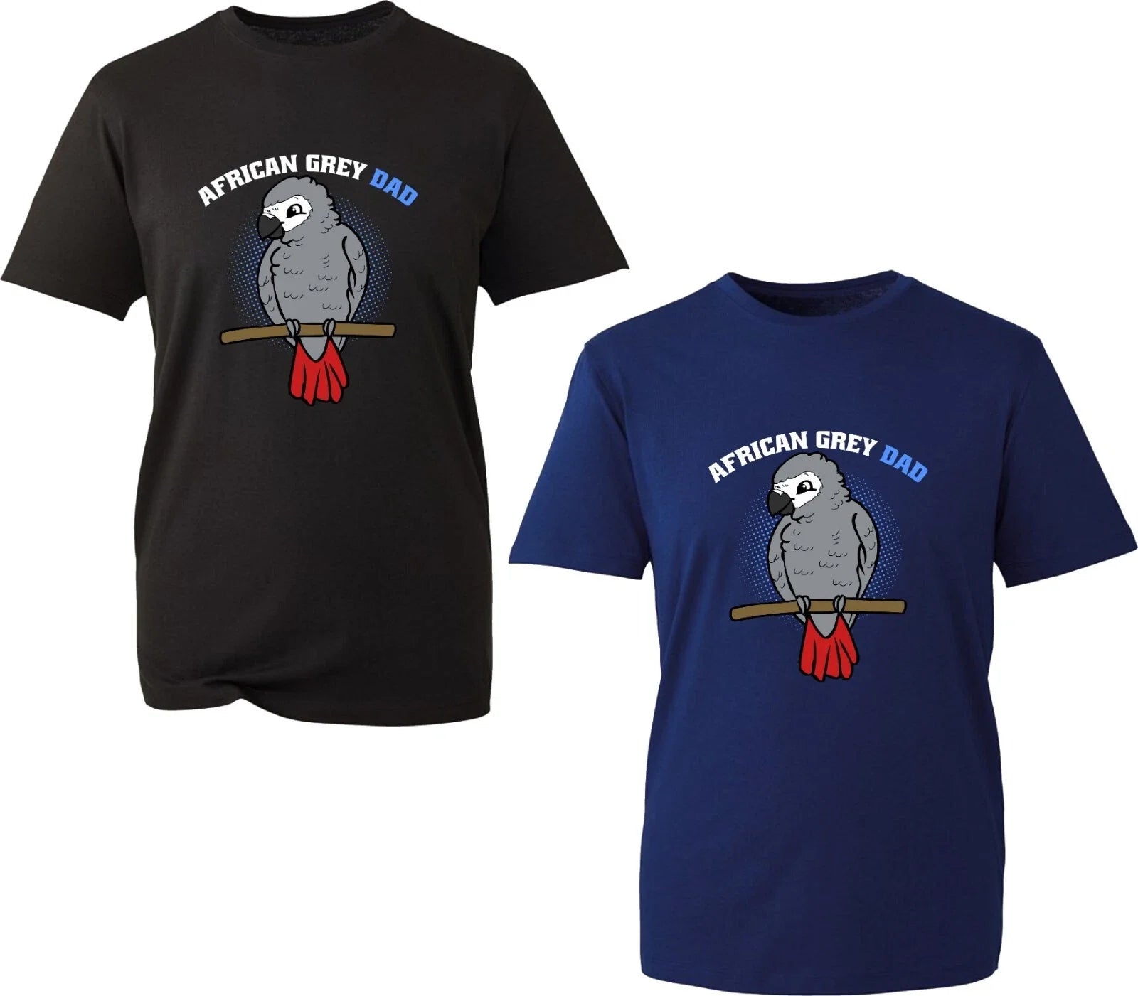 African Grey Dad Funny Father's Day Parrot Lovers - Adult & Kids T-Shirts, Sweatshirts & Hoodies apparel design preview 1