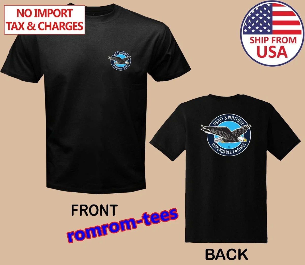 Pratt Whitney Black Size S-5XL - Adult & Kids T-Shirts, Sweatshirts & Hoodies apparel design preview 1