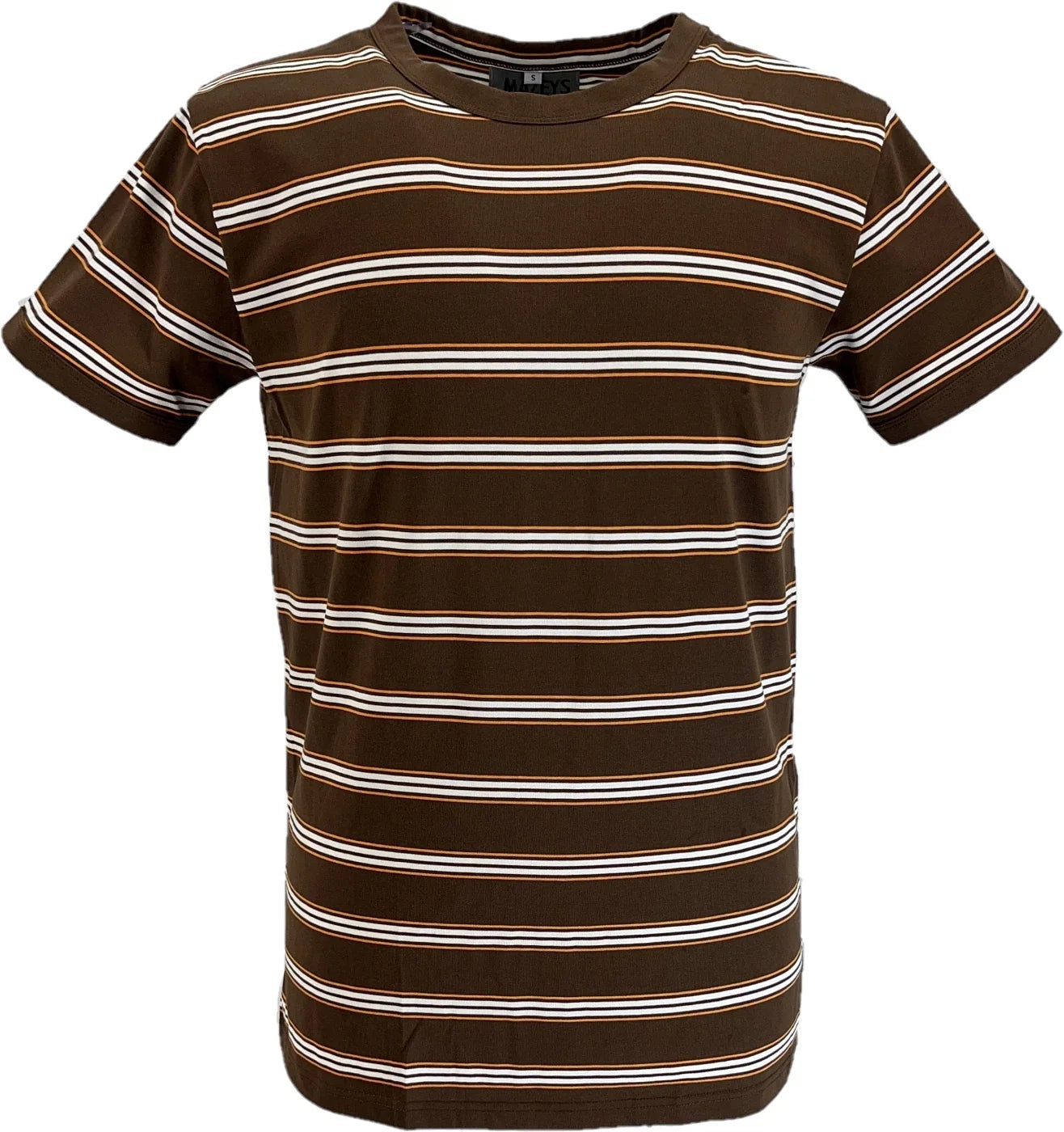 Mens Brown 60s 70s Retro Mod Striped - Adult & Kids T-Shirts, Sweatshirts & Hoodies apparel design preview 1