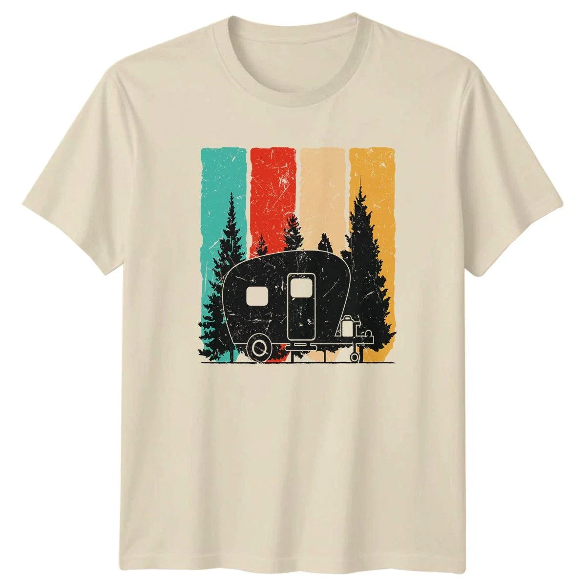 Retro Camper Camping Gift For Him And Her - Adult & Kids T-Shirts, Sweatshirts & Hoodies apparel design preview 1
